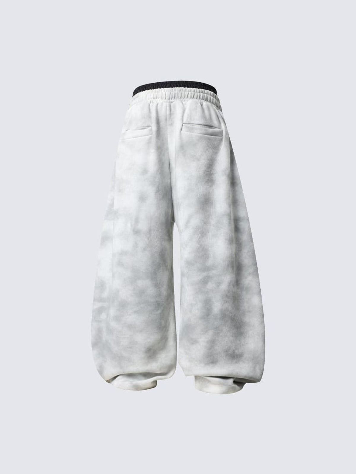 Side stripe sweatpants – Washed Grey, back flat | XoKool