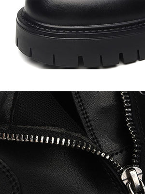 Combat Boots – Nahaufnahmen von Absatz/Sohle und Reißverschluss | XoKool