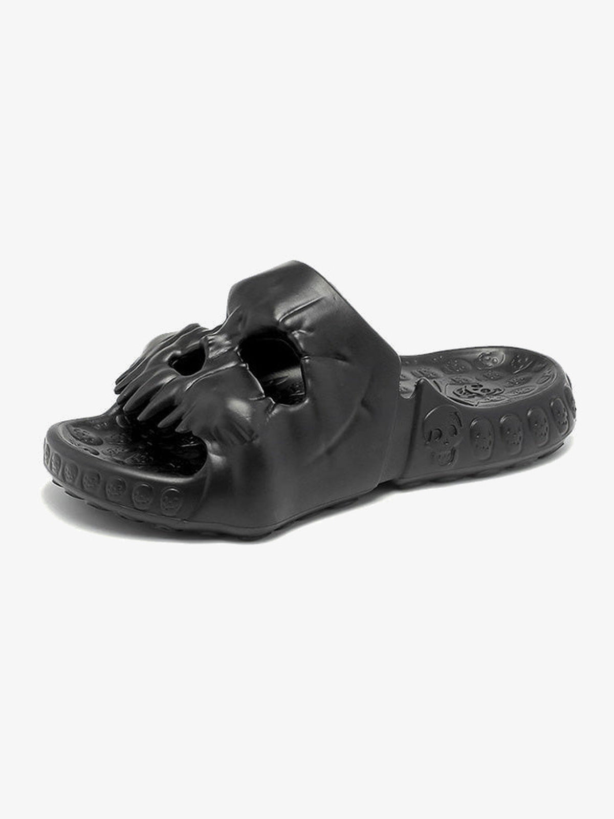 Skull Face Slides aus Formguss – Schwarz, Seitenansicht | XoKool