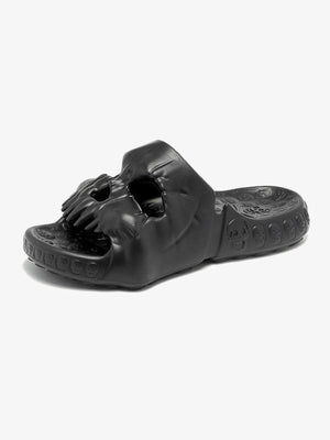 Skull Face Slides aus Formguss – Schwarz, Seitenansicht | XoKool