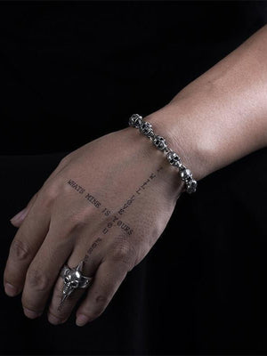 Skull bracelet – on model wrist, alt | XoKool