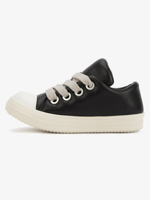 Tenis goth negros con cordones XXL y puntera – negro, lateral | XoKool