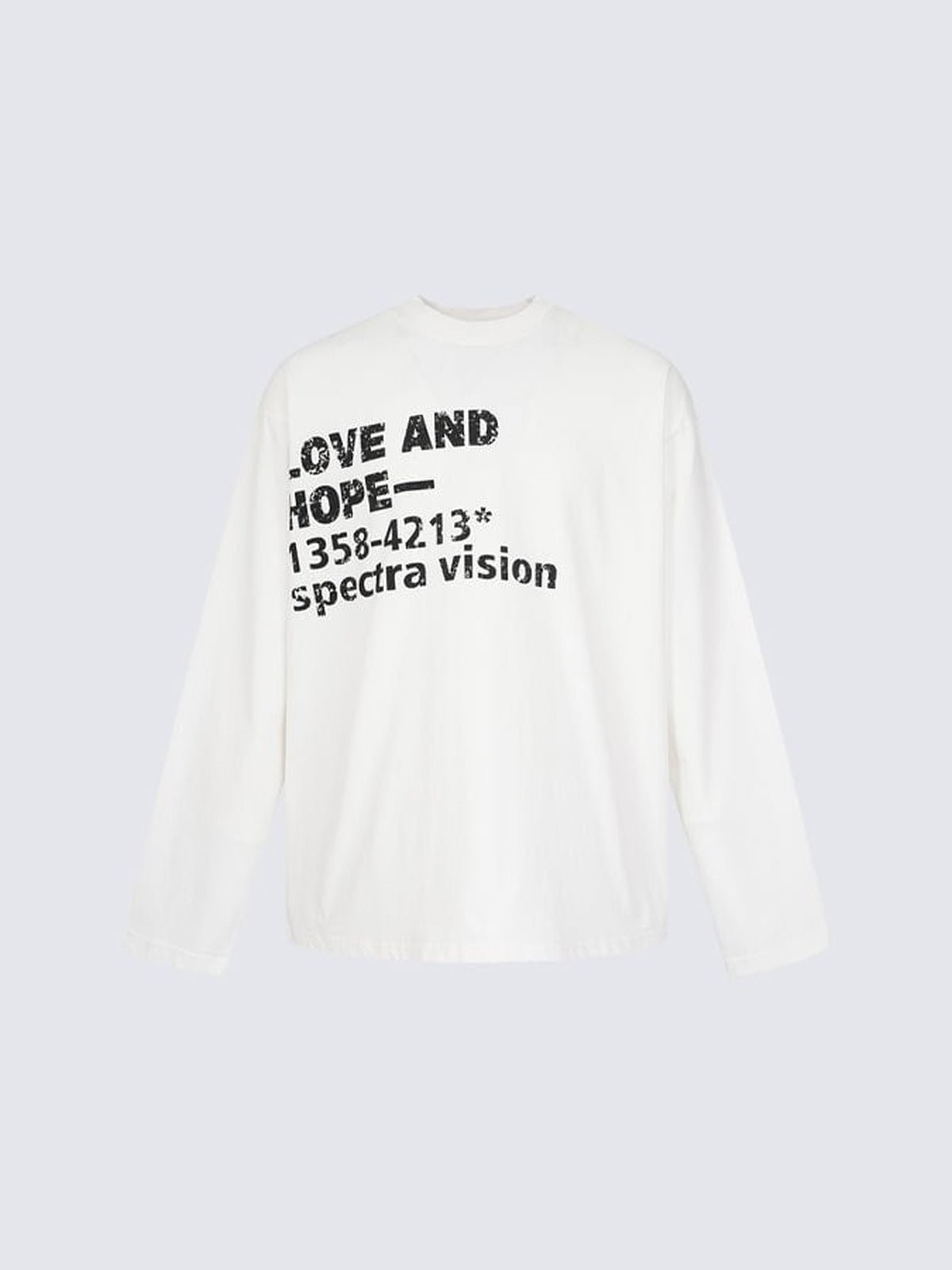 Slogan Long Sleeve T-Shirt in White, Black or Grey – White front flat lay | XoKool