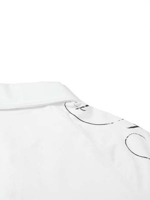 Graphic polo shirt – shoulder print close-up | XoKool