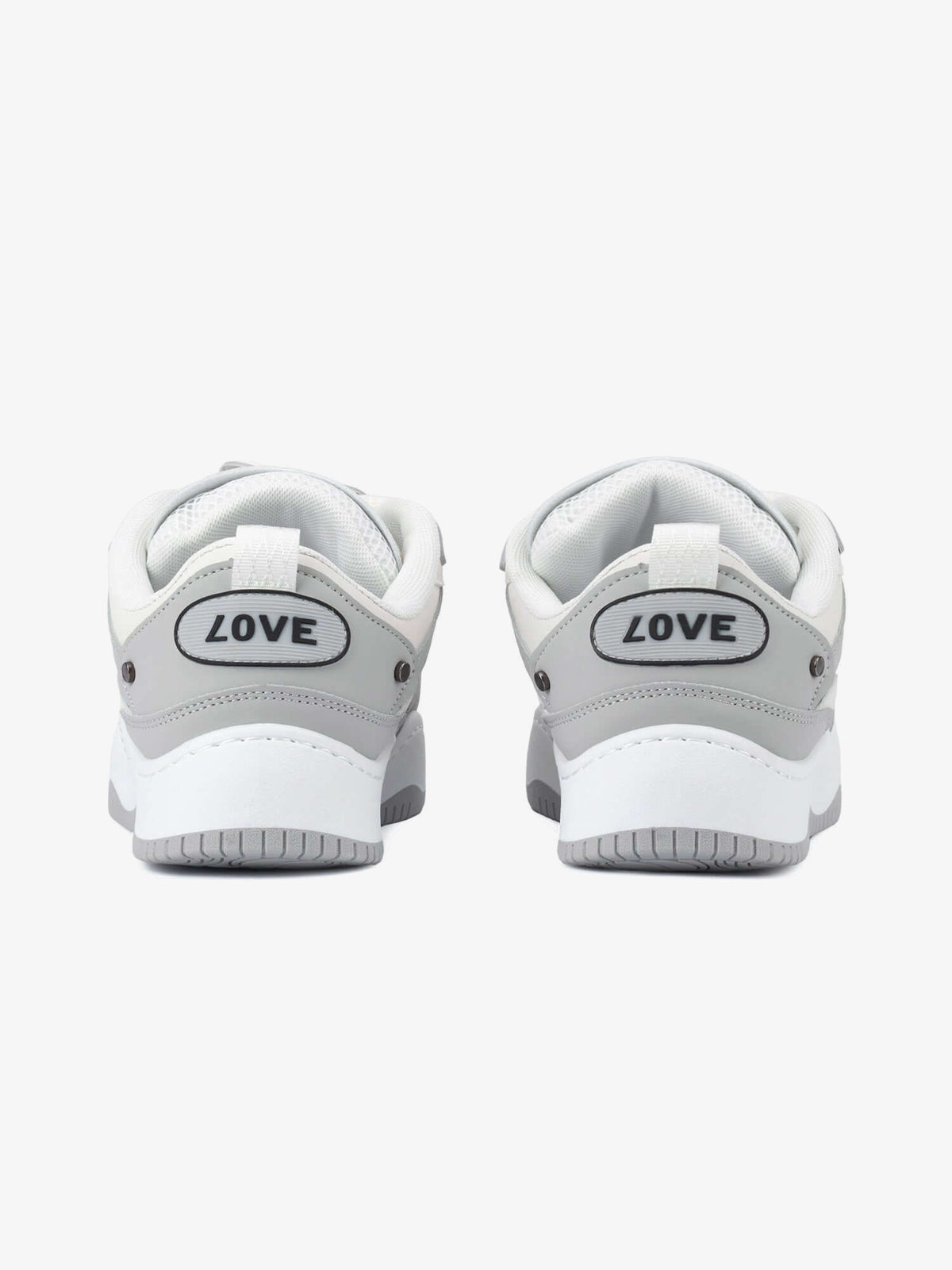 Letter patch skate shoes – Grey, heel patch | XoKool