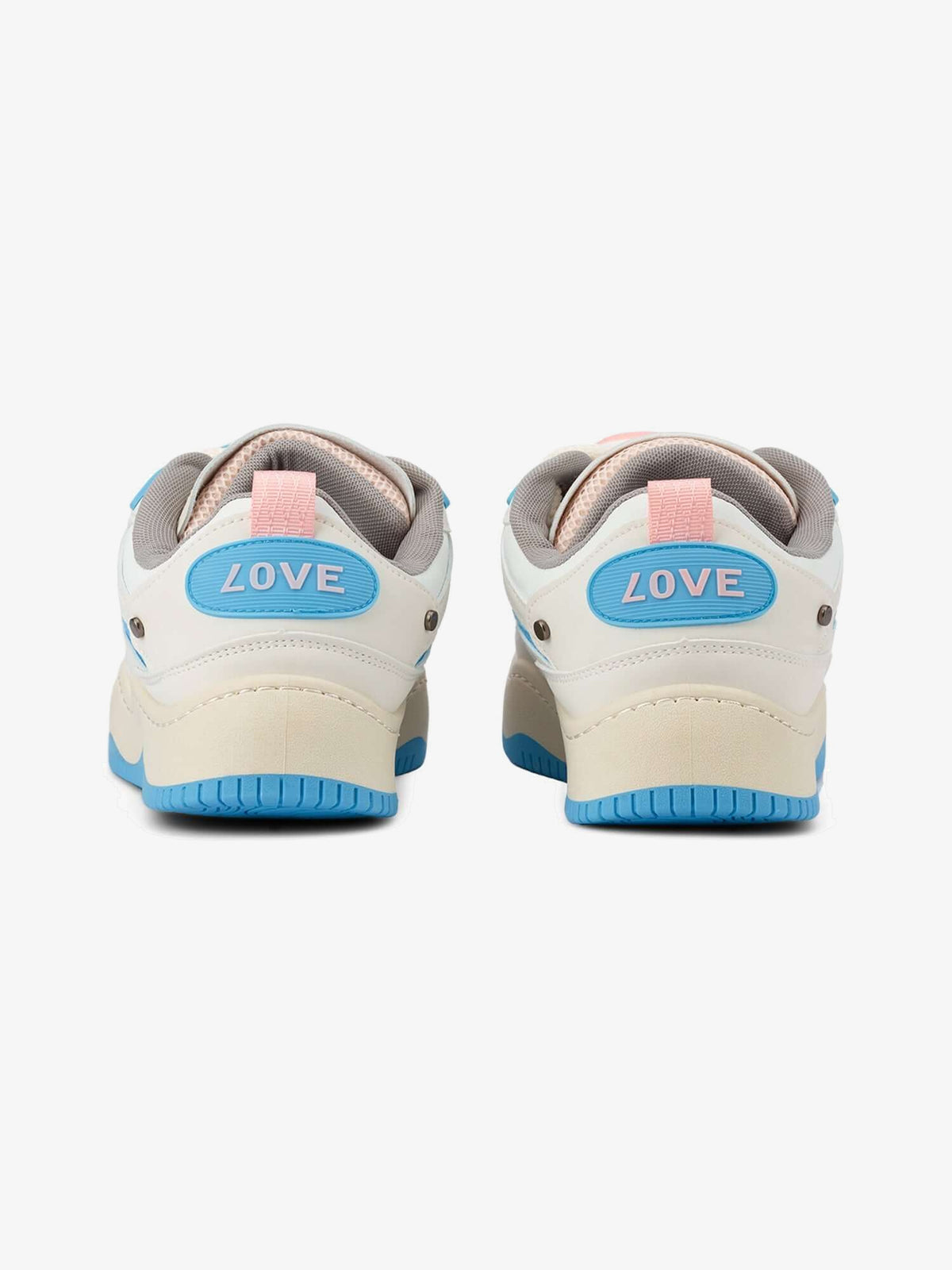 Letter patch skate shoes – Blue, back | XoKool