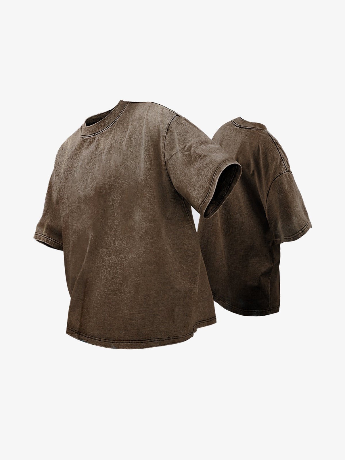 Snow wash boxy tee – Brown | XoKool