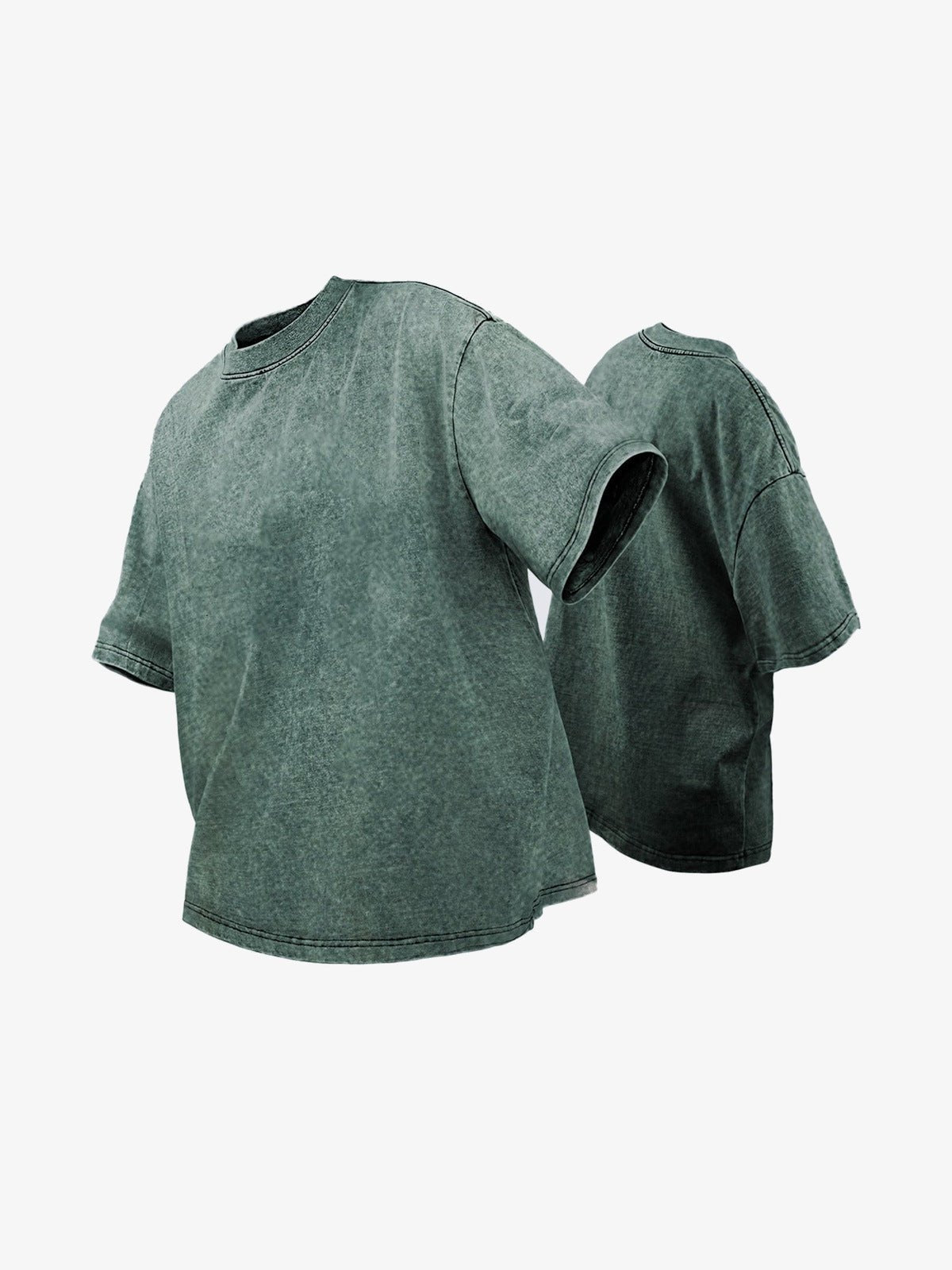 Snow wash boxy tee – Dark Green | XoKool