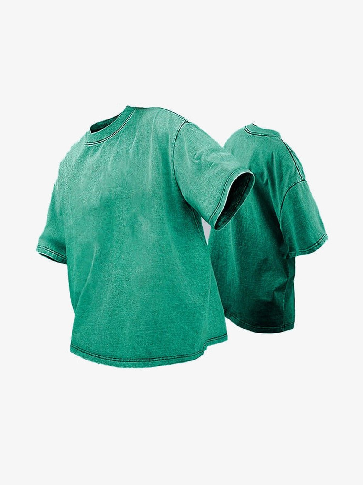 Snow wash boxy tee – Green | XoKool