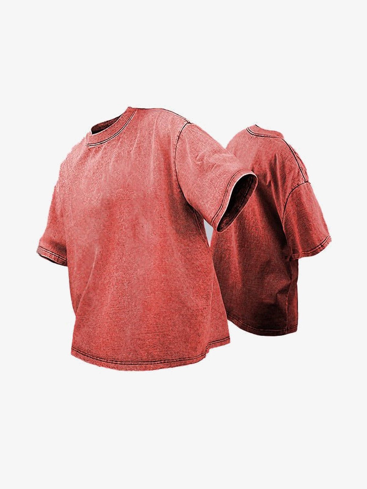 Snow wash boxy tee – Red | XoKool