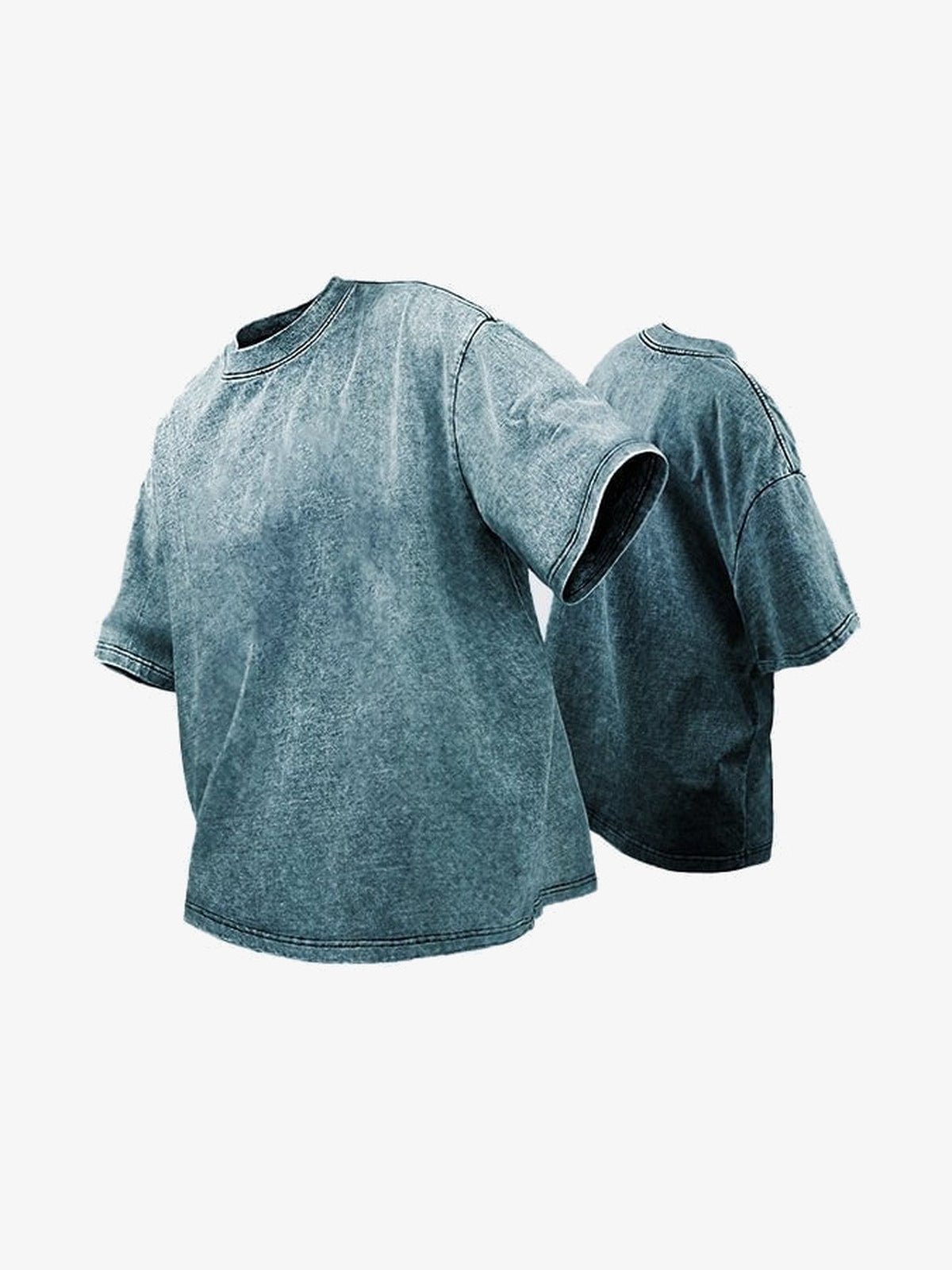 Snow wash boxy tee – Teal Grey | XoKool