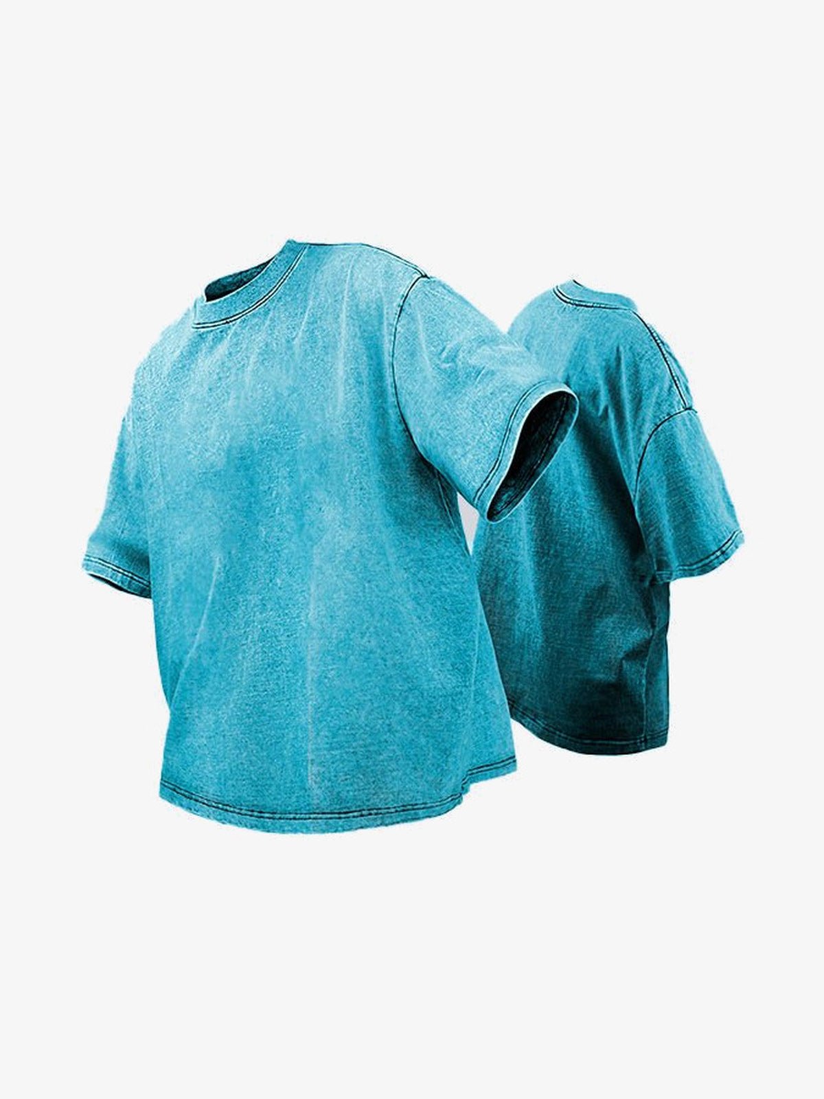 Snow wash boxy tee – Turquoise | XoKool