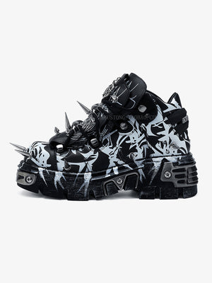 Zapatos de plataforma con púas – vista lateral | XoKool