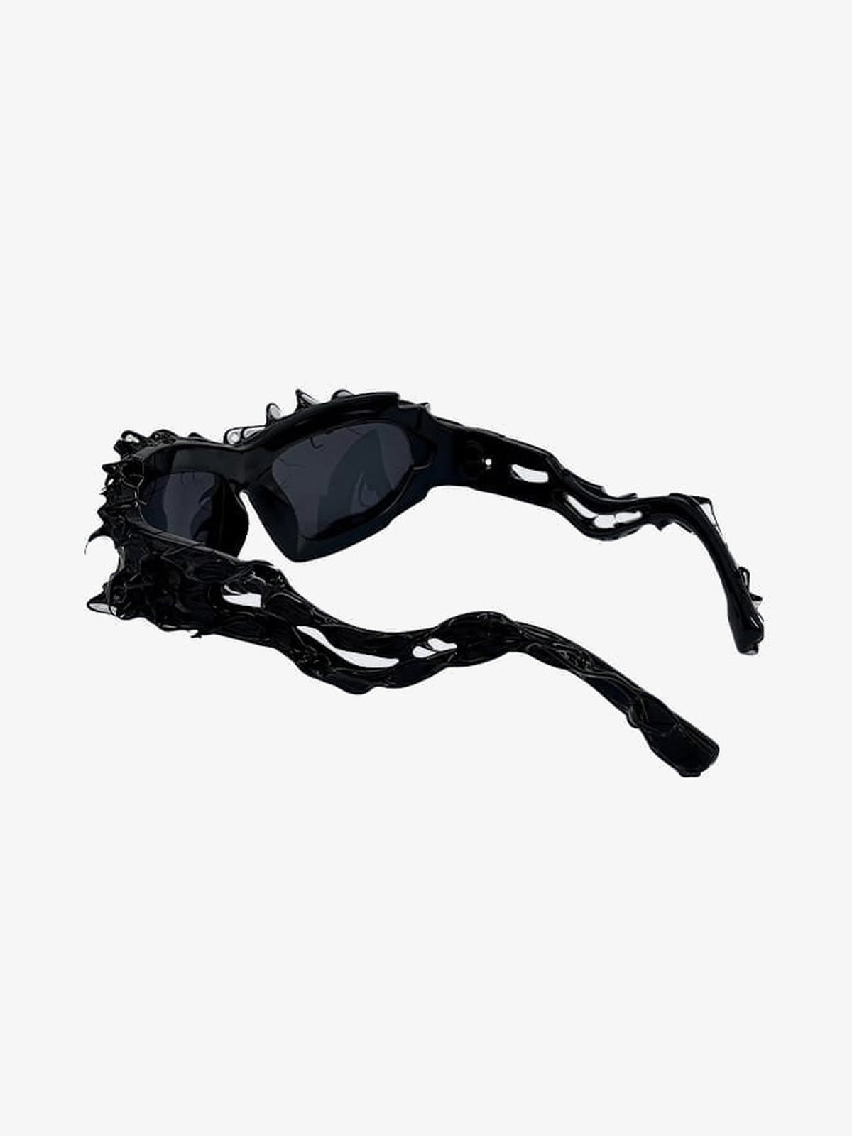 Gafas de sol con pinchos – negras, en ángulo | XoKool