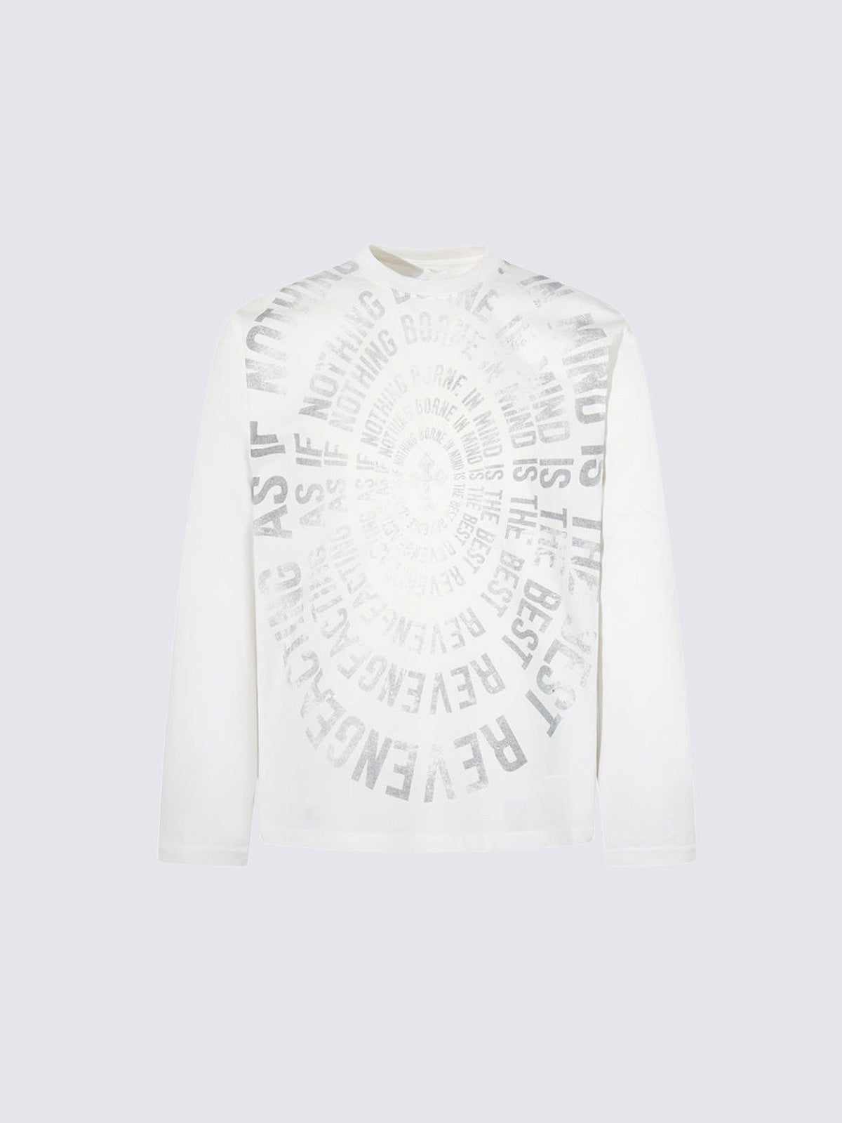 Longsleeve mit Spiral-Schriftzug – Weiß, Vorderansicht | XoKool