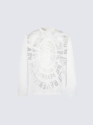 Longsleeve mit Spiral-Schriftzug – Weiß, Vorderansicht | XoKool