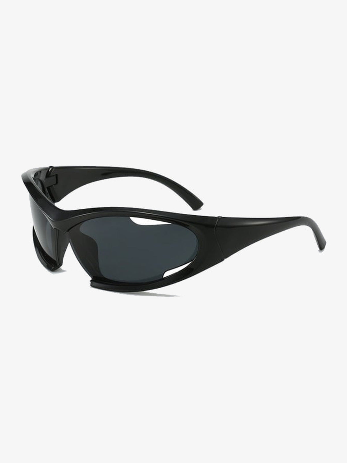 Sport Wrap Shield Sonnenbrille in sechs Farben – Schwarz, schräg | XoKool
