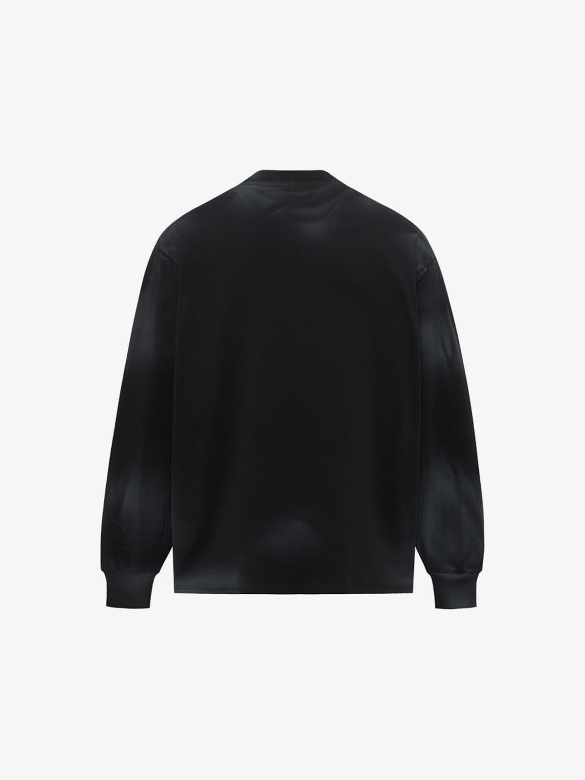 Sweatshirt mit Spray Paint Letter Graphic – Schwarz, hinten flach | XoKool