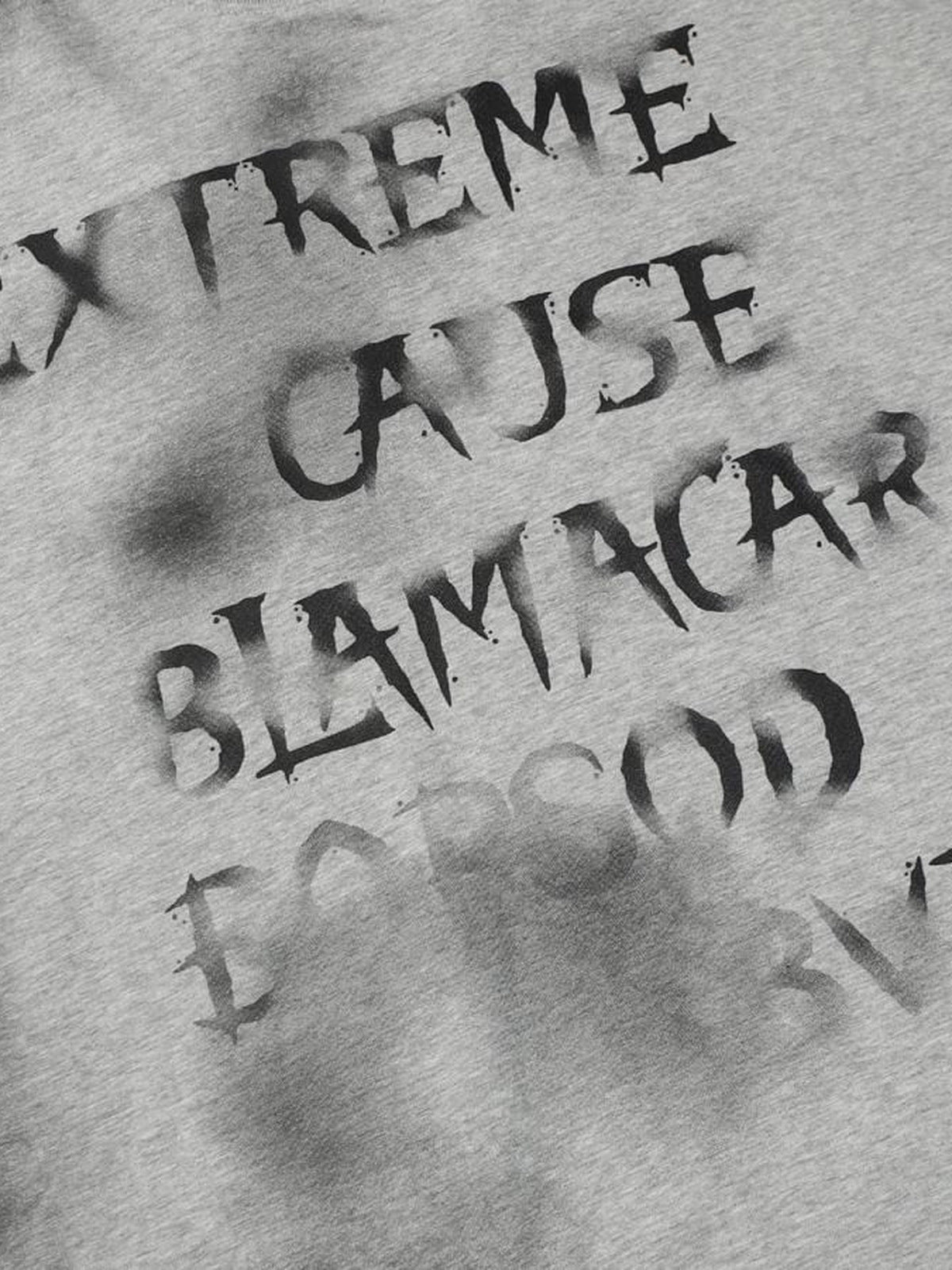 Spray Paint Sweatshirt – Heather Grau, Print, Nahaufnahme | XoKool
