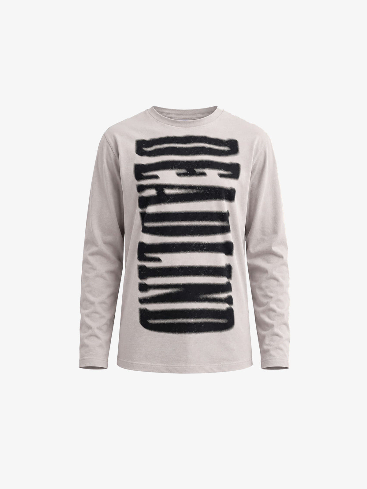 Spray Paint Lettering Graphic Longsleeve – Hellbeige, Vorderansicht | XoKool