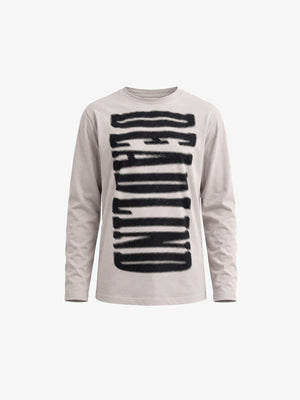 Spray Paint Lettering Graphic Longsleeve – Hellbeige, Vorderansicht | XoKool