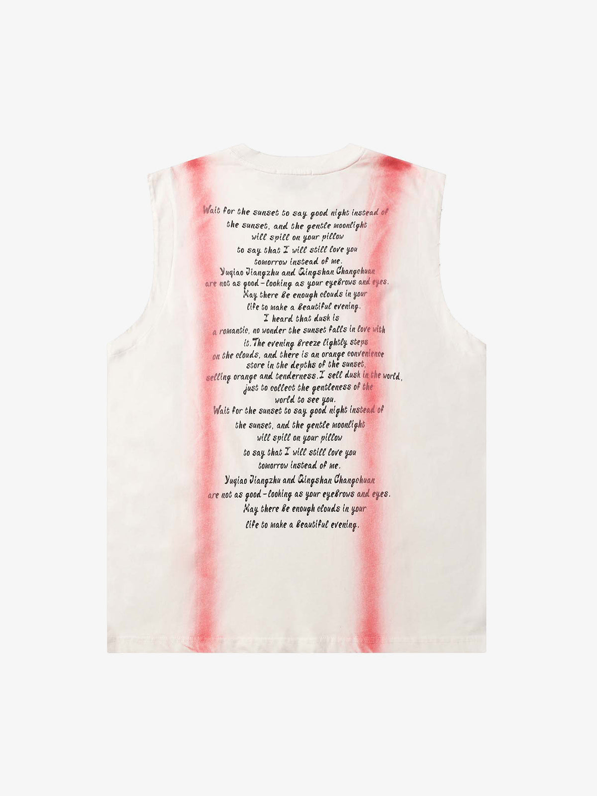 Camiseta sin mangas con pintura en spray – Blanco roto, vista trasera | XoKool