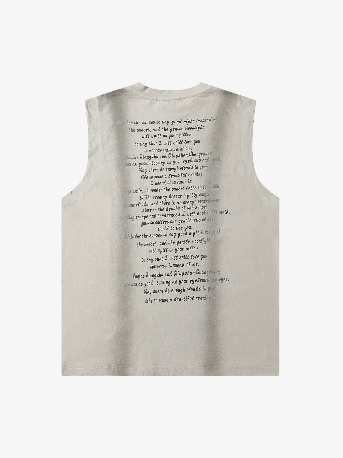 Camiseta sin mangas con pintura en spray – Gris Claro, vista trasera | XoKool