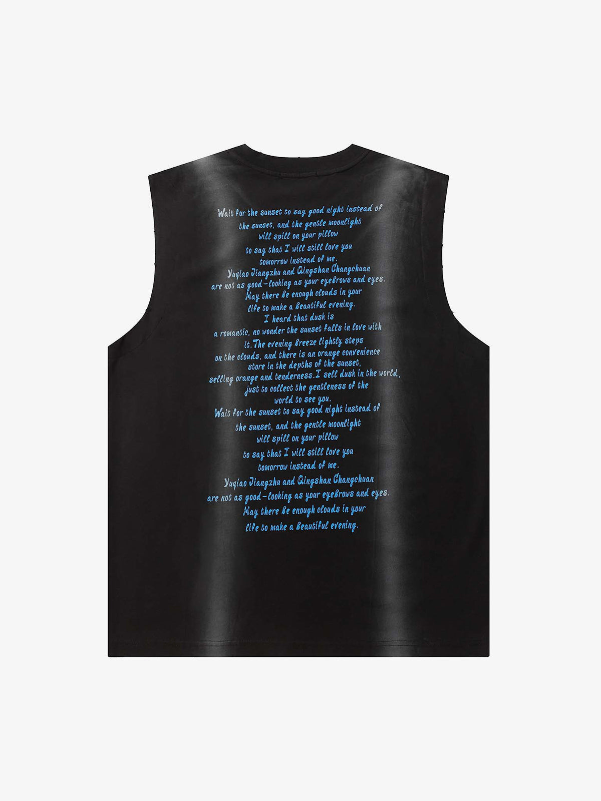 Camiseta sin mangas con pintura en spray – Negro, vista trasera | XoKool