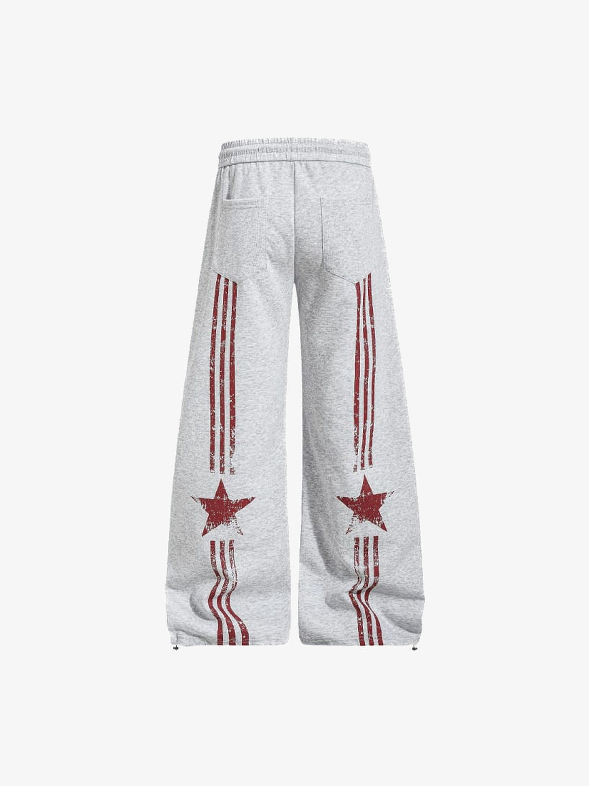 Graphic sweatpants – Heather Grey, back flat | XoKool