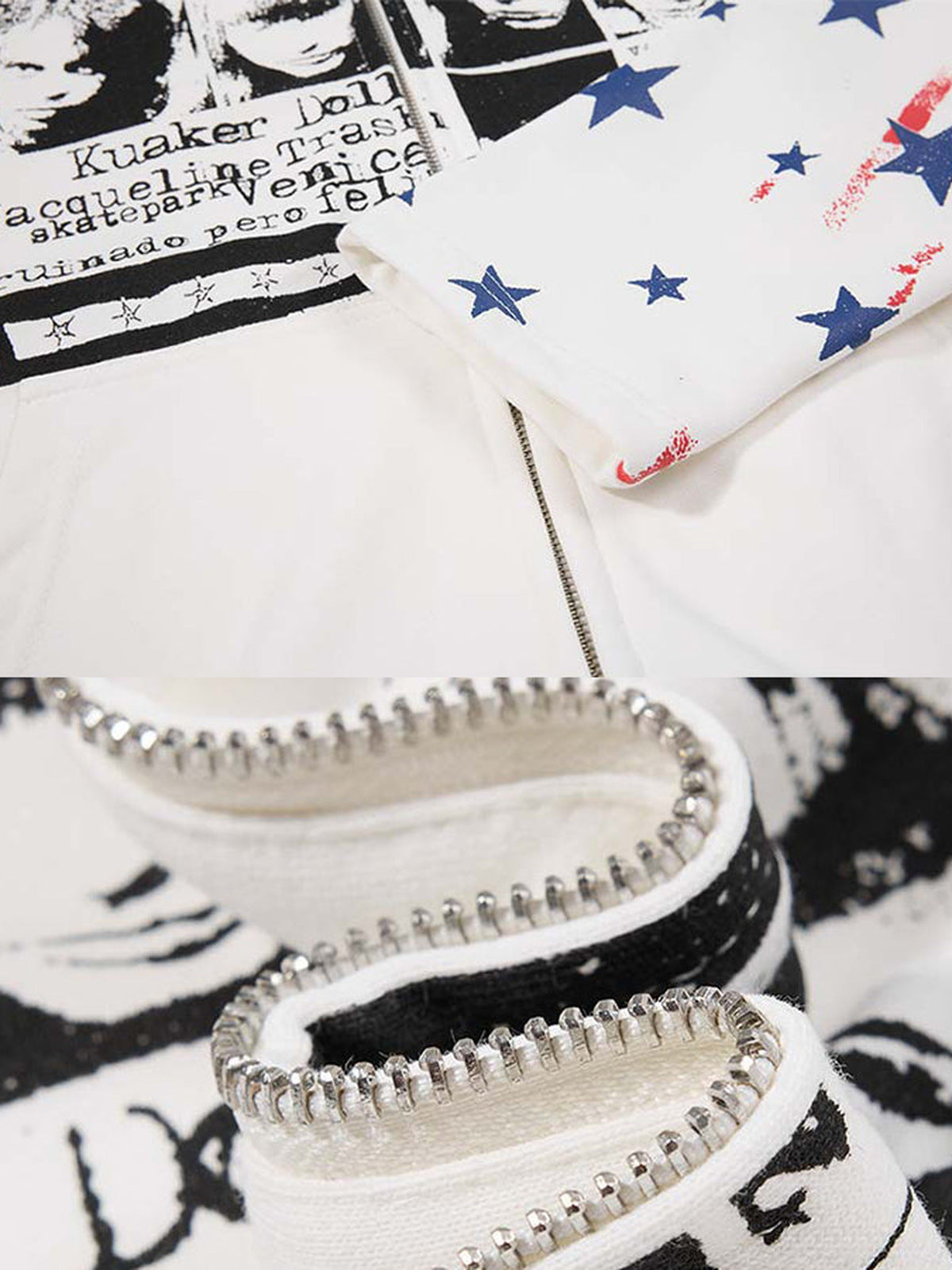 Stern Zip Hoodie – Print und Reißverschluss im Detail | XoKool