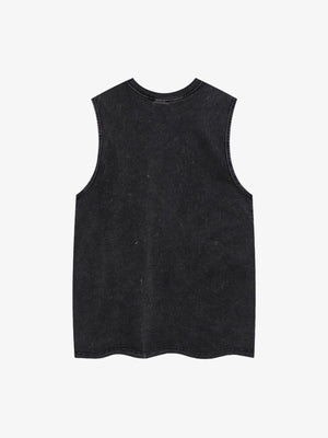 Vintage-Auto Tanktop – Schwarz, Rückansicht flach | XoKool