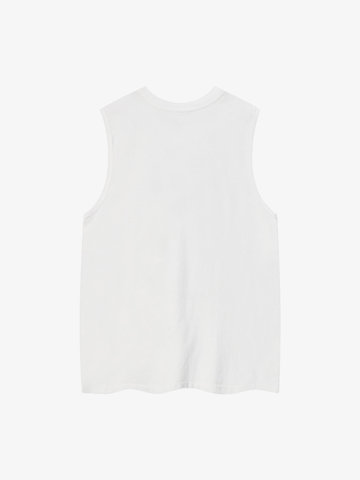 Vintage-Auto Tanktop – Weiß, Rückansicht flach | XoKool