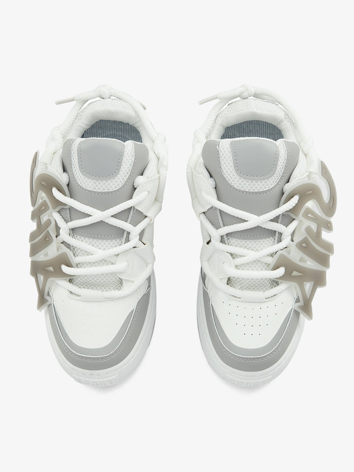Glow Graffiti Sneaker – Grau, Ansicht von oben | XoKool