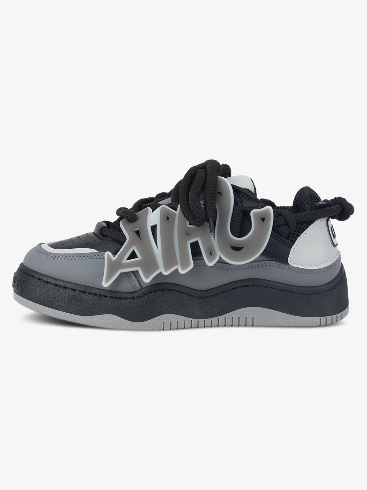 Glow in the Dark Graffiti Skate Sneakers – Black, side | XoKool