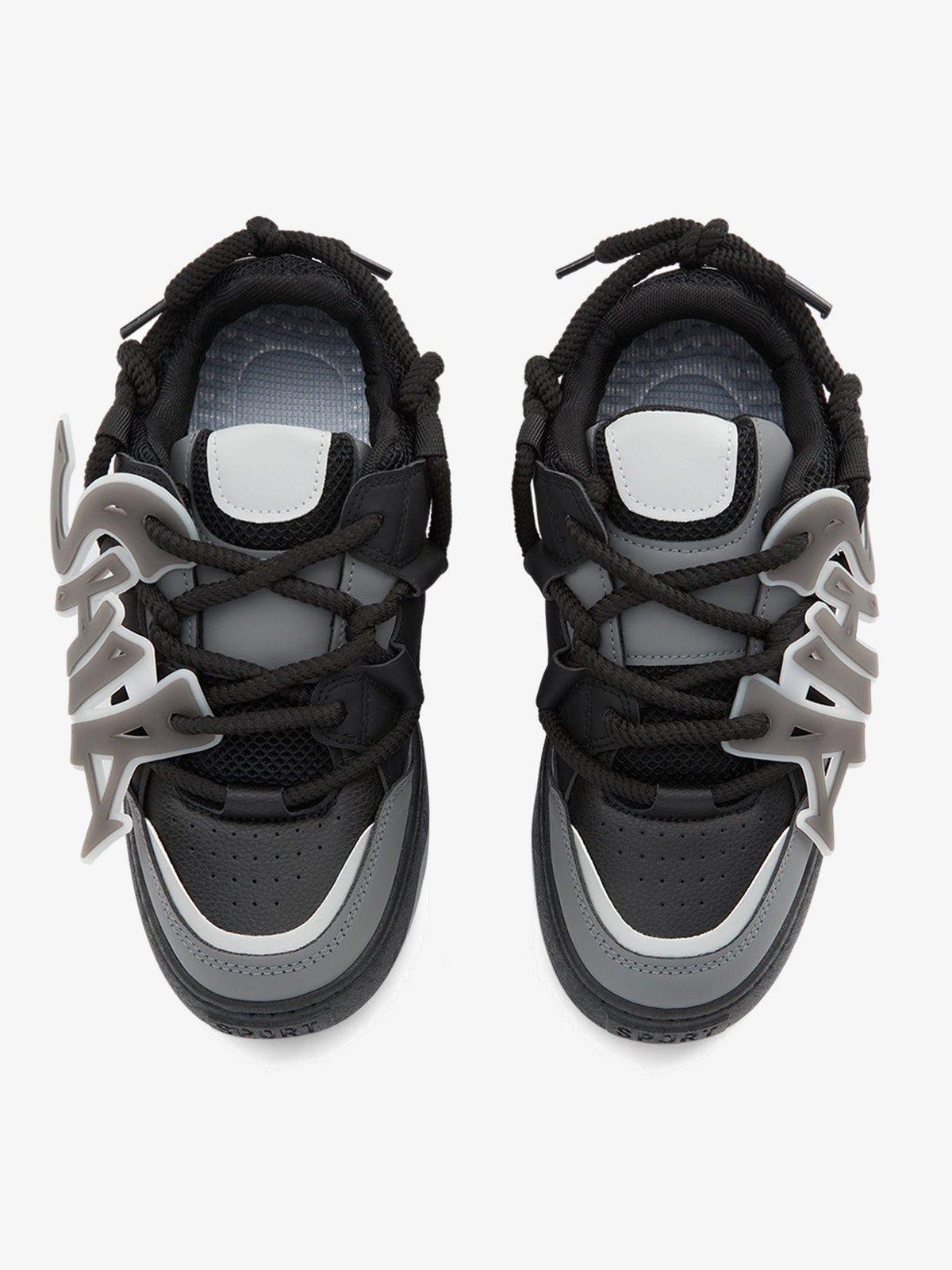 Glow Graffiti Sneaker – Schwarz, Ansicht von oben | XoKool