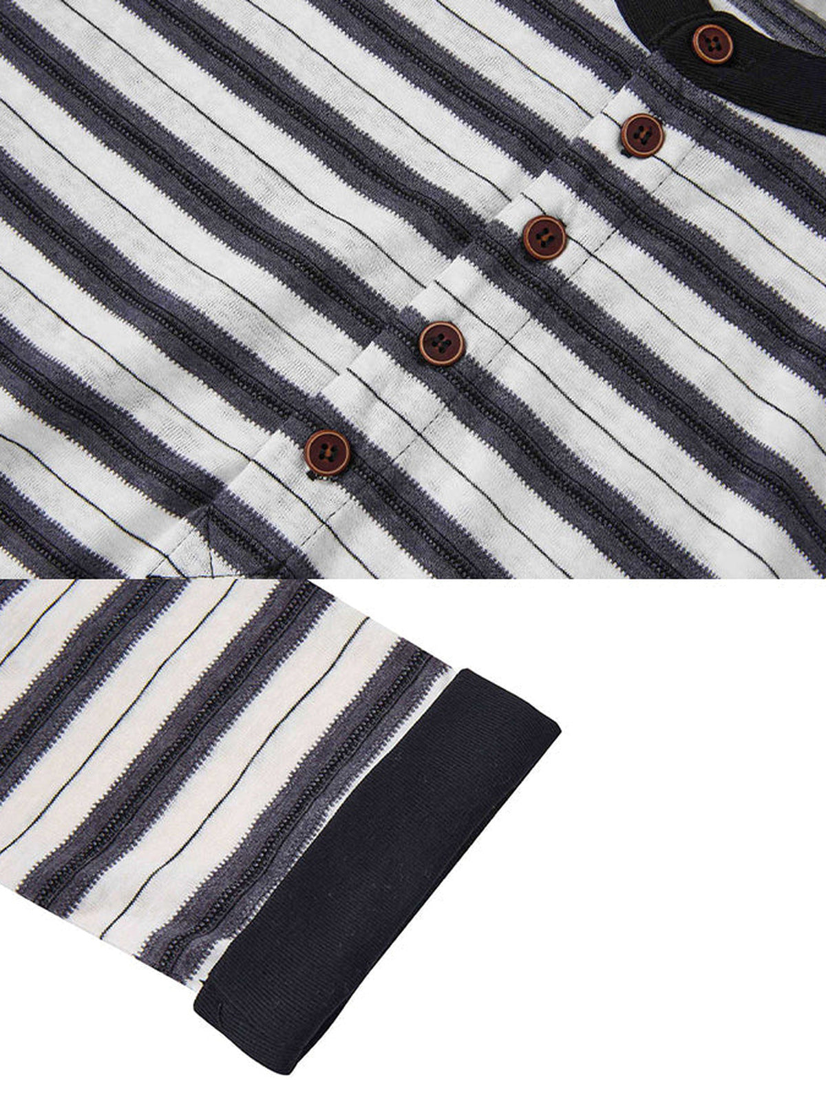 Gestreiftes Henley – Knopfleiste und Bündchen im Detail | XoKool