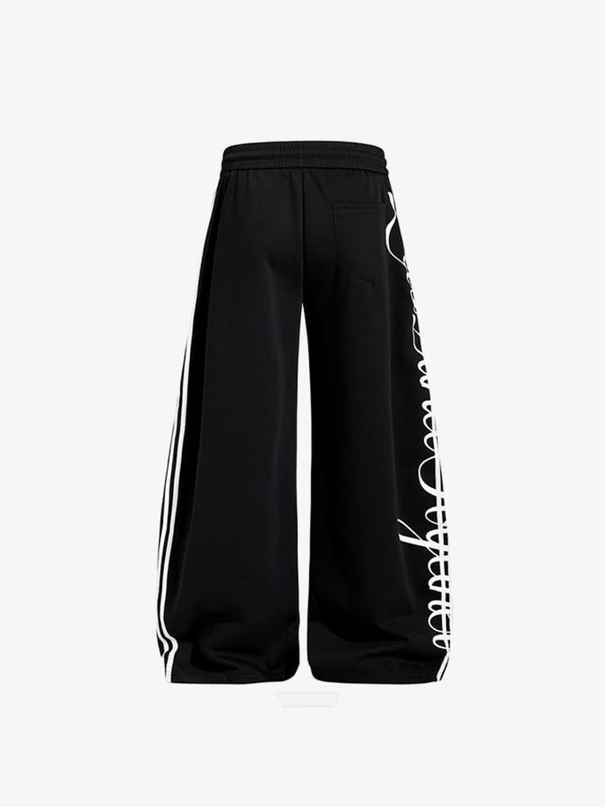Gestreifte Jogginghose – Schwarz, Rückansicht | XoKool