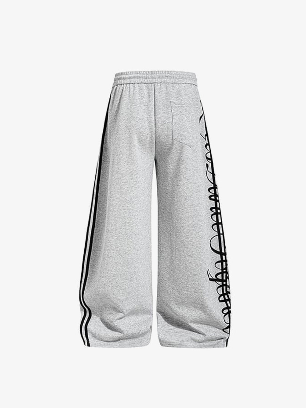 Gestreifte Jogginghose – Grau, Rückansicht | XoKool
