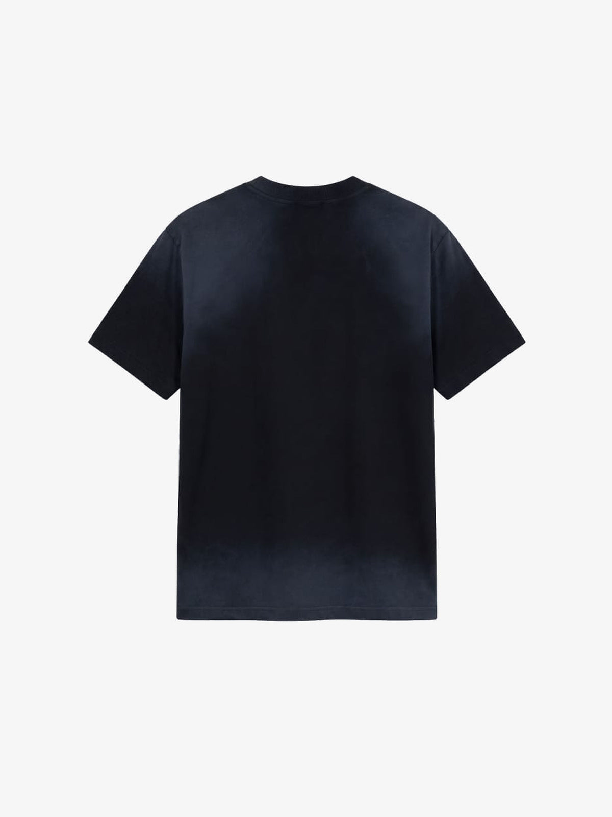 Genietetes Nummern-T-Shirt – Schwarz Blau, Rückansicht flach | XoKool