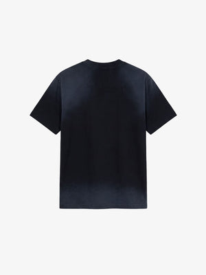 Genietetes Nummern-T-Shirt – Schwarz Blau, Rückansicht flach | XoKool