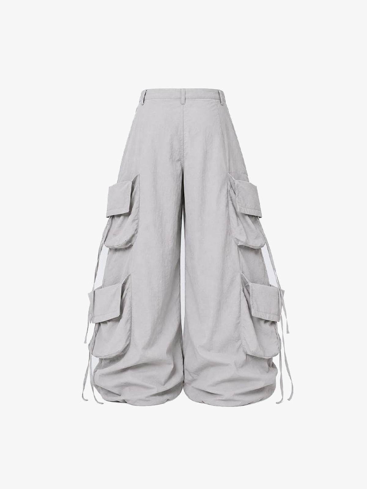 Studded cargo pants – Light Grey, back flat | XoKool