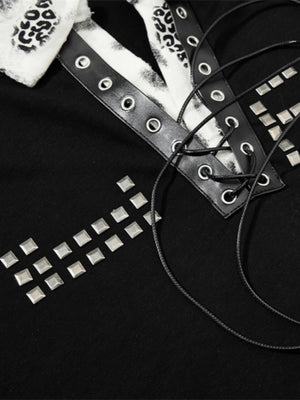 Polo con tachas – detalle de la tapeta con cordones | XoKool