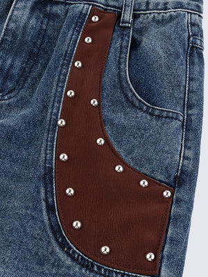 Wide Leg Jeans mit Nieten – Nahaufnahme vom Nietenpanel | XoKool
