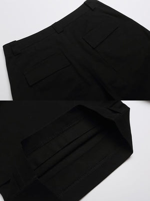 Shorts mit Nieten – Schwarz, Detail der Gesäßtasche | XoKool