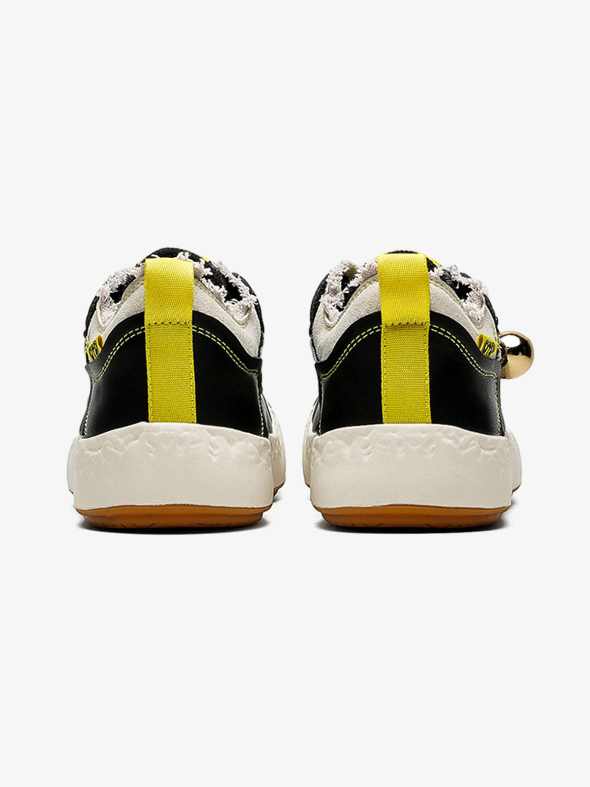Big toe patchwork sneakers – Black, back | XoKool