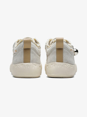 Big toe patchwork sneakers – Cream, back | XoKool