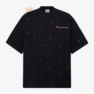 Teddy bear tee – Navy Black, front view | XoKool