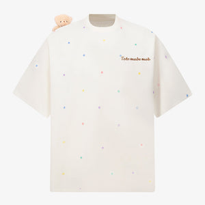 Teddy bear tee – Cream, front view | XoKool