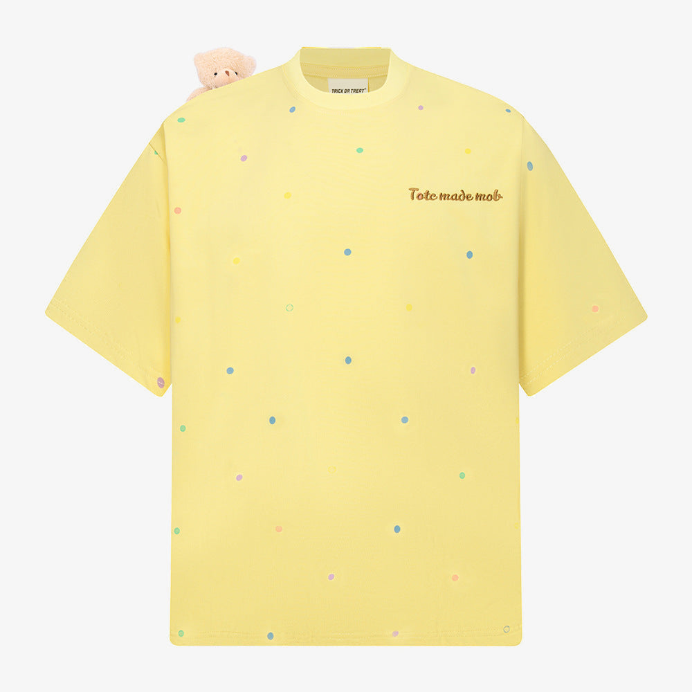 Teddy bear tee – Yellow, front view | XoKool