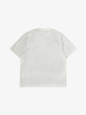 Sun Faded Oversized Graphic T-Shirt mit Spruch – Weiß, Rückansicht | XoKool